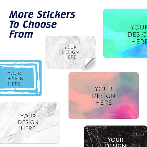 Custom Vinyl Stickers Your Image (Silver Marble / 5x3)