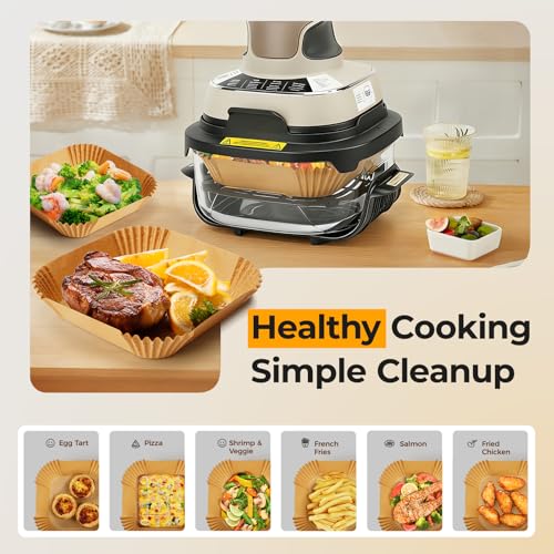 300 Pcs Air Fryer Liners Fits for Ninja Crispi 4 (6.5 inch Square)
