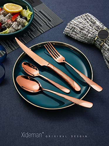 16 Pc Modern Copper Hammered 18 (Copper)