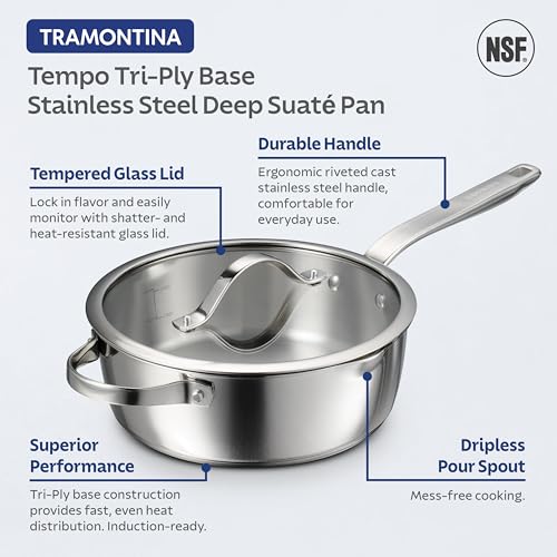 Tempo Tri Ply Base Stainless Steel 3.5 (Saute Pan / 3.5 Quarts)