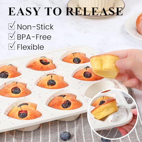 Heart Shaped Muffin Pan (Heart 12-Cup: 2pcs)