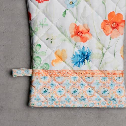Maison d'Hermine Oven Gloves 100% Cotton Oven Mitt (039 - Summer Whisper / 7.5" x 13" (Oven Mitt))