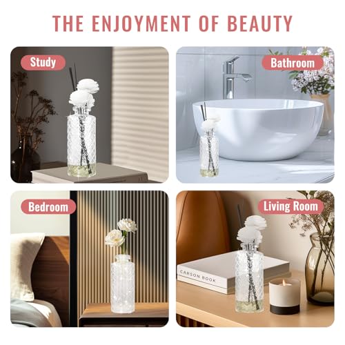 Bud Vase Flower Bottle (White(transparent) / Small Vase(6 Pcs))