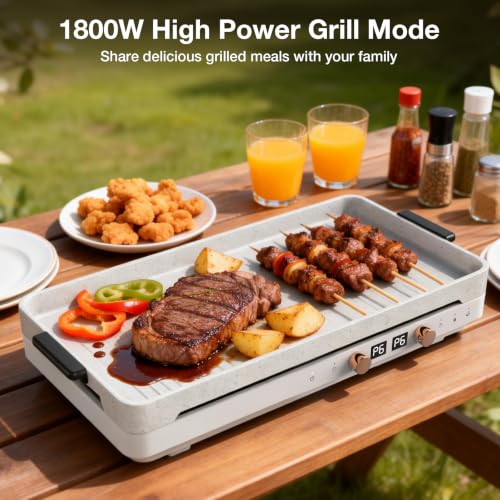 Induction Cooktop with Removable Cast Iron Griddle