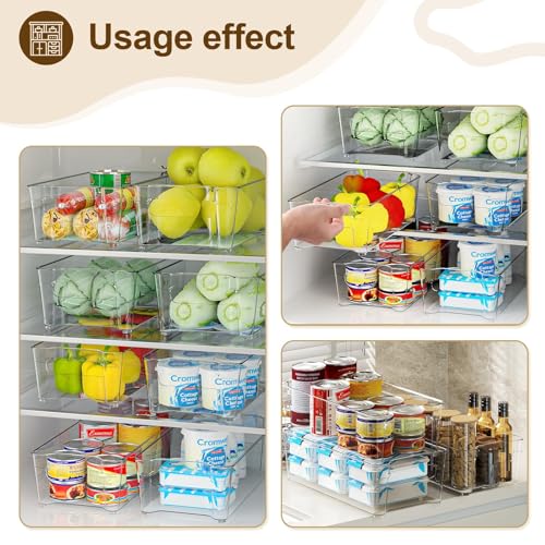 Clear Fridge Organizer (12.4 inch 2 Pack)