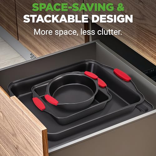 Nonstick Baking Pans Set 6 Piece (Set of 6 / Black)
