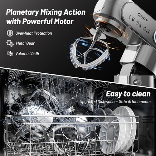 Stand Mixer 3.5QT&6QT Bowls Mixers Kitchen Electric Stand Mixer Gray (Gray / Two Bowls (3.5QT + 6QT))