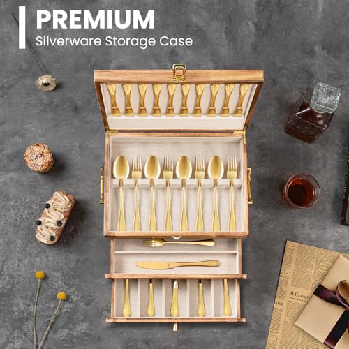 Silverware Storage Box (3 Layer Carbonized Black)
