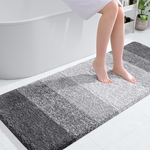 Large Bathroom Rugs 50x30 (50" X 30" / Grey)