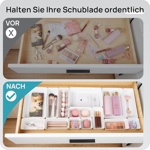 25 Pack Plastic Drawer Organizers with Non (25 Count)