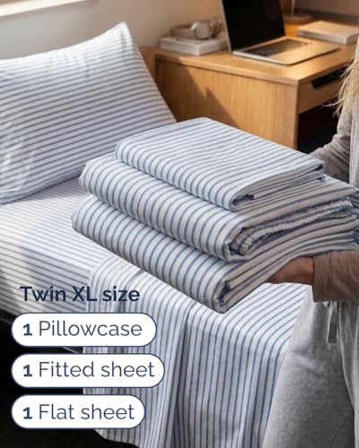 Twin XL 3 Piece Sheet Set (43 - Blue Stripes 2 / Twin XL)