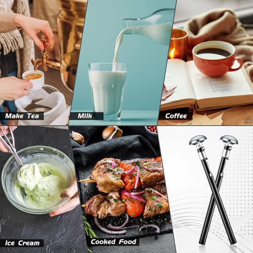24 Pcs Stainless Steel Kitchen Dial Thermometer 5" (Black)