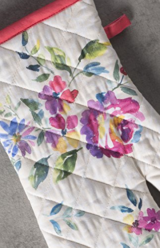Maison d'Hermine Oven Gloves 100% Cotton Oven Mitt (081 - Rose Garden / 7.5" x 13" (Oven Mitt))