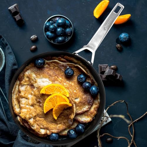 8.5 Inch Small Nonstick Frying pan with Lid (8.5-Inch)