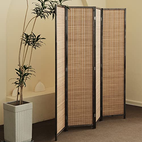 4 Panel Bamboo Room Divider (Brown / 4 Panel)