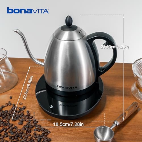 Cosmopolitan 1.0L Gooseneck Electric Kettle (Stainless Steel)