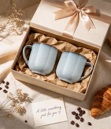 Ceramic Coffee Mugs Set of 6 (reactive glaze-6 / set of 6)
