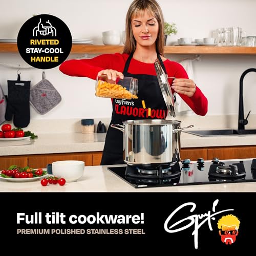 8 Quart Stainless Steel Stock Pot with Glass Lid