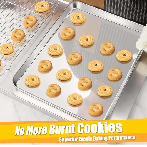 18x13 Inches Stainless Steel Half Baking Sheet Set of 6 (17.5x13x1)