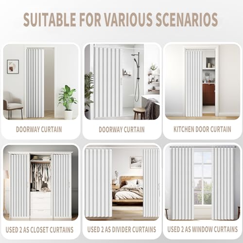Door Curtains for Doorways (Stone White / 52"W x 78"L (Pack of 1))