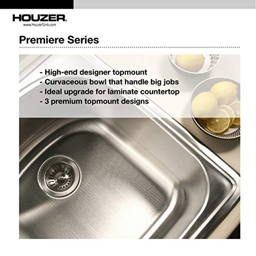 41" Stainless Steel Topmount Triple Bowl Sink (Modern / 41-5/16" x 22" x 9")