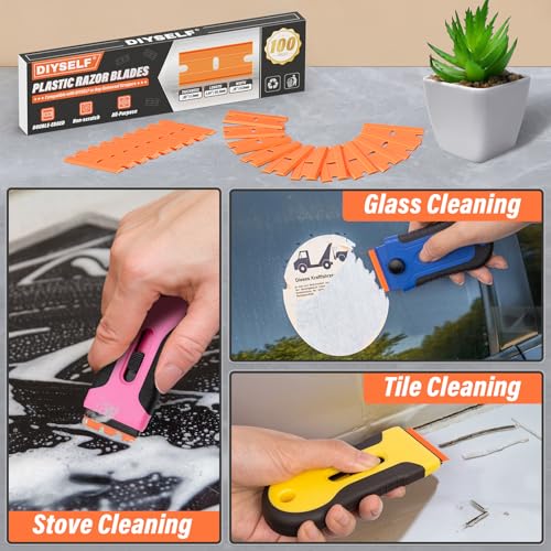 300 Pack Plastic Razor Blades (300 Pcs)
