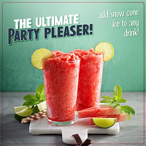 Snow Cone Shaved Ice Machine (Single Serve / Metallic Red)