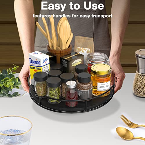 Lazy Susan Turntable Organizer with Anti (Black / 10'')