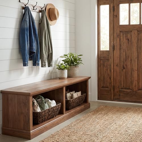 Wicker Baskets for Shelves (Dark Brown(Water Hyacinth) / Large)