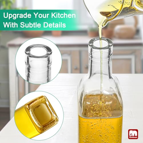 Olive Oil Dispenser Bottle for Kitchen (Clear / 17 Ounces-4 Pack)