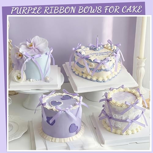 30 Pack Light Purple Bow Cake Toppers (Purple)