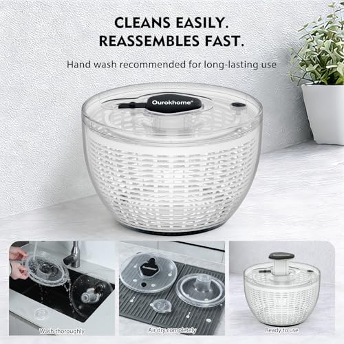 6.3 QT Salad Spinner with Fully Removable Lid (6.3 QT)