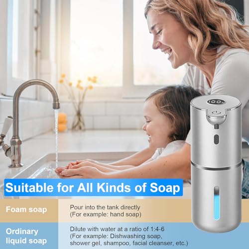 Automatic Foaming Soap Dispenser Touchless (Silver / Foam)