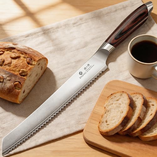 Bread Knife 10 Inch (Rich Brown and Black)