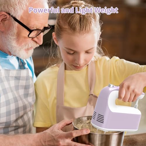 9 Speed Digital Hand Mixer Electric (Lilac Purple)