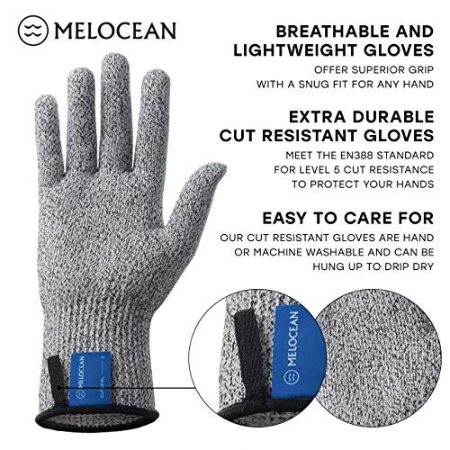 Professional Oyster Shucking Knife and Gloves Set in Gift Box (Size L)
