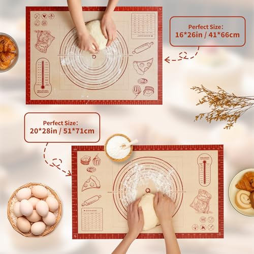 Silicone Baking Pastry Dough Mat (26"L x 16"W)