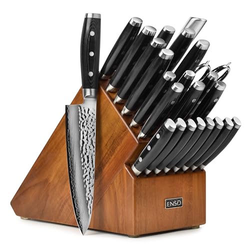 Knife Set Made in Japan (Acacia Knife Block)