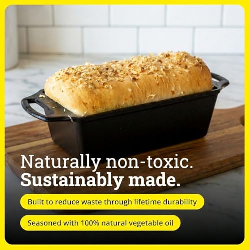Pre Seasoned Cast Iron Loaf Pan (2 Piece Loaf Pan Set)