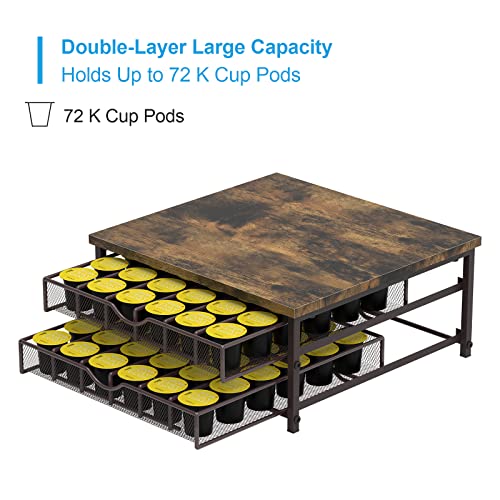 Coffee Pod Holder for Counter (Brown)