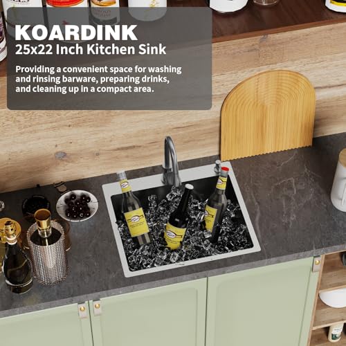 25x22 Inch Stainless Steel Kitchen Sink (25x22 Stainless)
