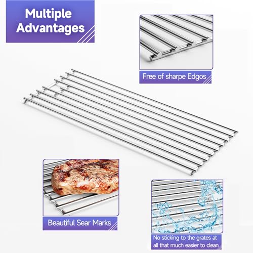 19.25" x 25.8'' Stainless Steel Cooking Grates Replacement Parts (19.25''D x 30''W)
