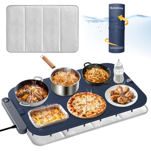 Warming Mat for Food (Dark-blue / L: 24.4''×14.6'')