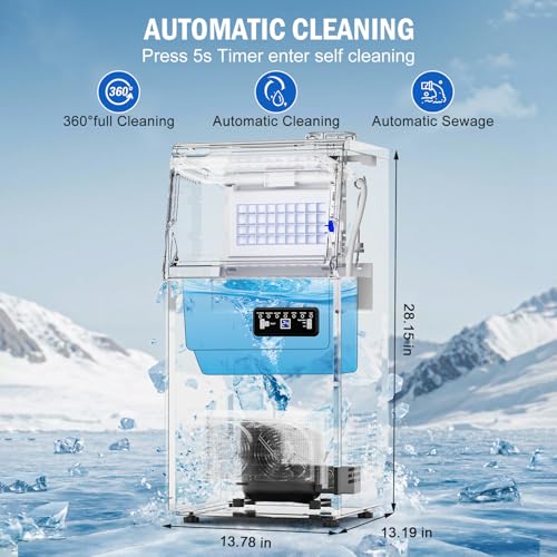 130 lbs Commercial Ice Maker Undercounter Built