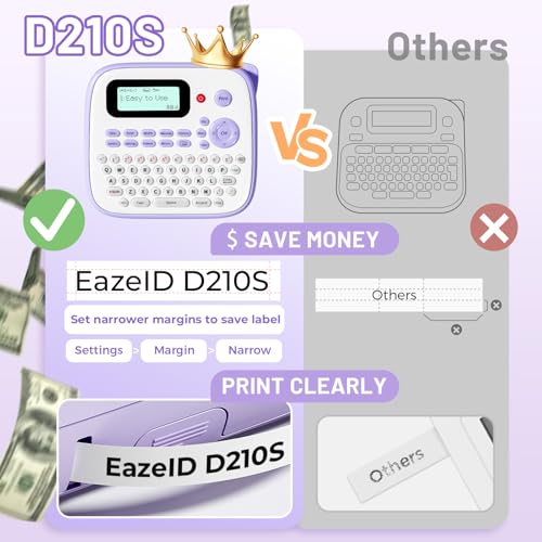 D210S Label Maker Machine with (Purple)