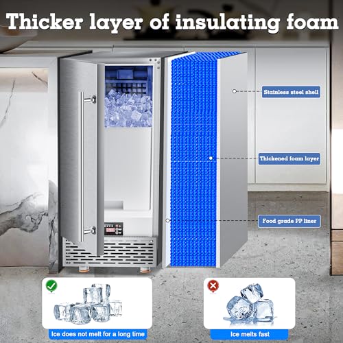 Under Counter Commercial Ice Maker 100LBS (100Lbs/Day / Embedded)