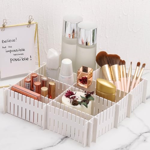 40Pcs Grid Drawer Dividers (White)