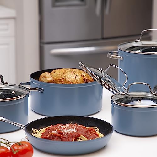 12pc Forged Lightweight Cookware Set (Cozy Blue (G10))