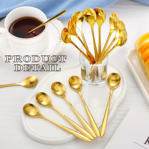 100 Pack Stainless Steel Demitasse Espresso Spoons (Gold / Classic Style)