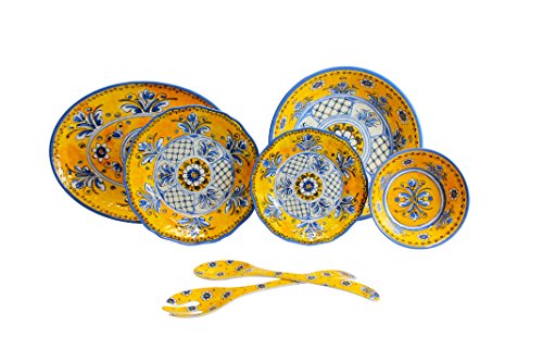 Luxury 16 Piece Melamine Dinnerware Set (Benidorm)